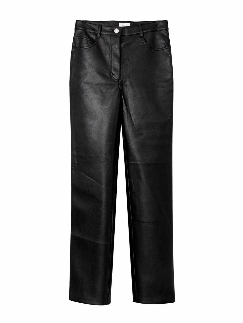 NWT Wilfred Aritzia Melina Vegan Leather Pants Black High Rise Straight Size 8